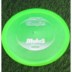 FLY GREEN DISC GOLF INNOVA CHAMPION MAKO3 STRAIGHT MIDRANGE DRIVER 180G GREEN